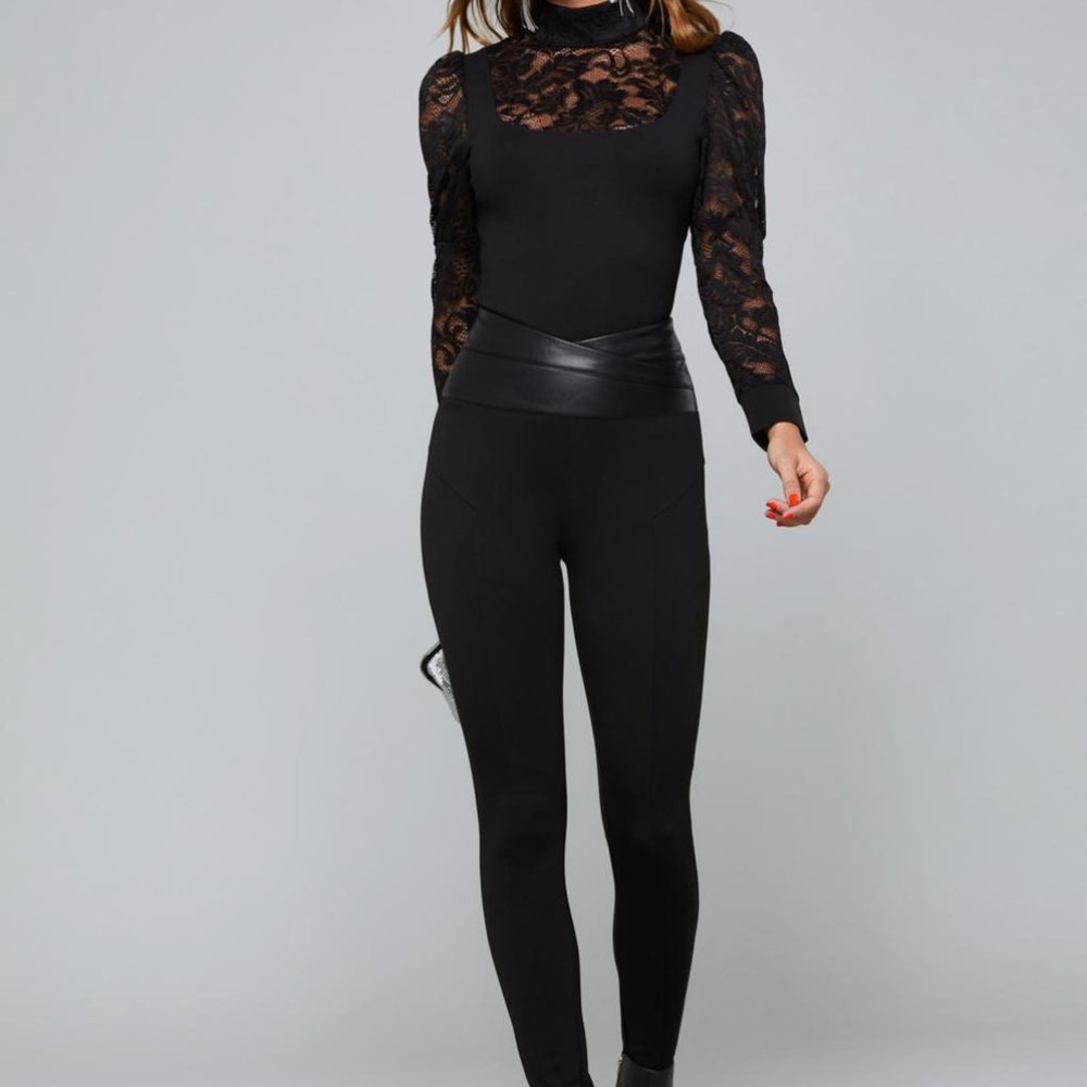 Bebe Leggings Faux Leather Super Curve Waist NWT